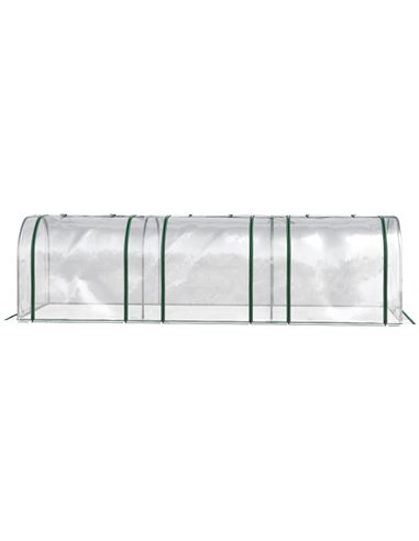Outsunny PVC Tunnel Greenhouse Green Grow House Steel Frame for Garden Backyard with Zipper Doors 295x100x80 cm, Clear 845-234V0