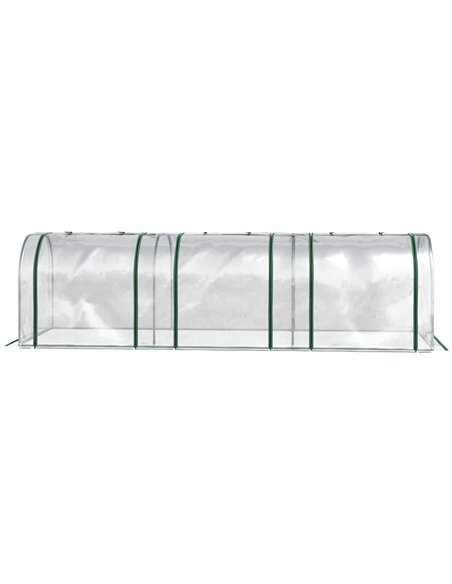 Outsunny PVC Tunnel Greenhouse Green Grow House Steel Frame for Garden Backyard with Zipper Doors 295x100x80 cm, Clear 845-234V0 - pic 38783 | FastDaddyshop