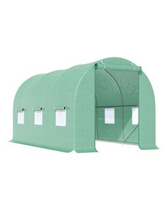 Outsunny 4.5m x 2m x 2m Walk-in Tunnel Greenhouse, Green 845-016