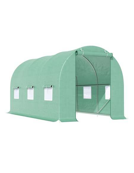 Outsunny 4.5m x 2m x 2m Walk-in Tunnel Greenhouse, Green 845-016 - pic 38784 | FastDaddyshop