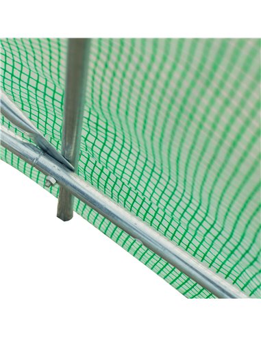 Outsunny 4.5m x 2m x 2m Walk-in Tunnel Greenhouse Garden Plant Growing House with Door and Ventilation Window, Green 845-016