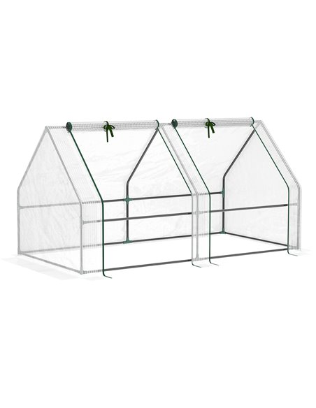 Outsunny Mini Small Greenhouse with Steel Frame, White 845-204V03WT - pic 38793 | FastDaddyshop
