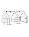 Outsunny Mini Small Greenhouse with Steel Frame, White 845-204V03WT