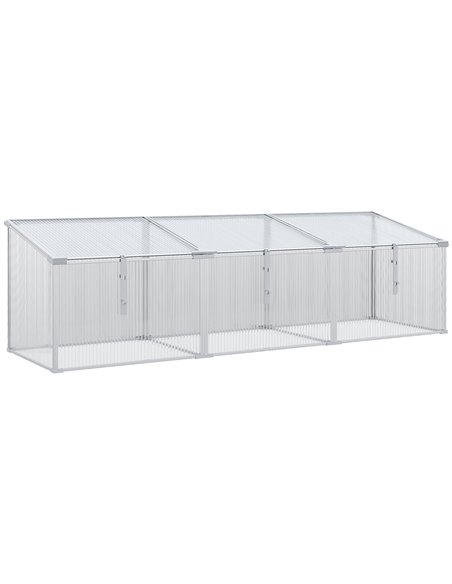 Outsunny Outdoor Greenhouse Polycarbonate Grow House, Silver 845-083V00SR - pic 38802 | FastDaddyshop