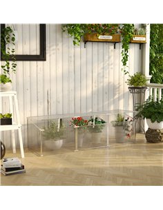 Outsunny Outdoor Greenhouse Polycarbonate Grow House, Silver 845-083V00SR 2