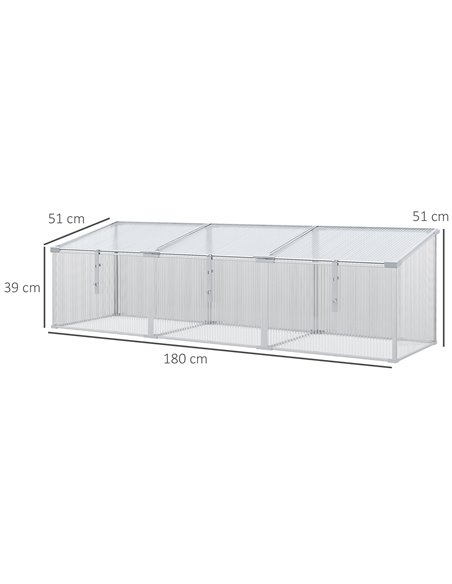 Outsunny Outdoor Greenhouse Polycarbonate Grow House, Silver 845-083V00SR - pic 38804 | FastDaddyshop
