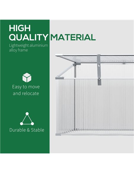 Outsunny Outdoor Greenhouse Polycarbonate Grow House, Silver 845-083V00SR - pic 38806 | FastDaddyshop
