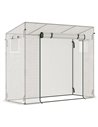 Outsunny 200x76x168cm Walk-in Garden Greenhouse, White 845-144V01WT