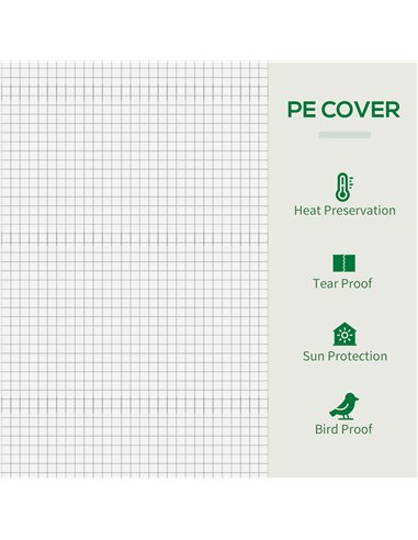 Outsunny 200x76x168cm Walk-in Garden Greenhouse, White 845-144V01WT