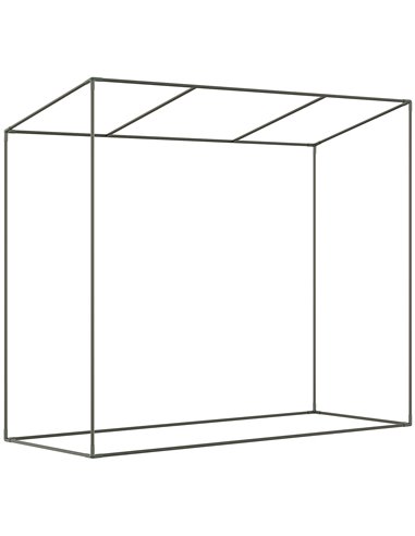 Outsunny 200x76x168cm Walk-in Garden Greenhouse Patio Lean to Hot House, Plants Flowers Herbs Tomato Grow w/ Steel Frame Door Wi