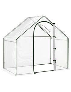 Outsunny Walk In PVC Greenhouse Garden Outdoor Planter, White 845-154V00CR