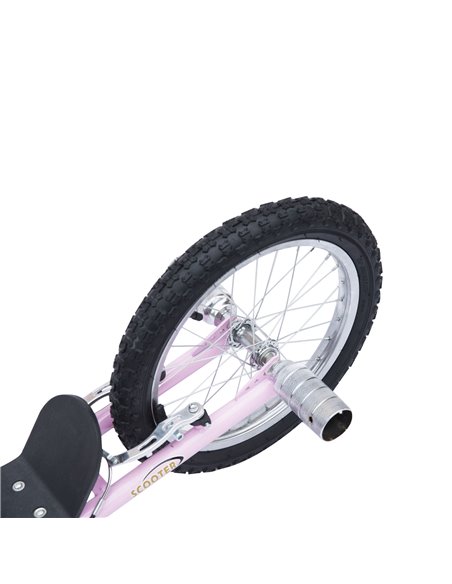 HOMCOM Non-Electric Pneumatic 16" Tyres Scooter-Pink - pic 3885 | FastDaddyshop