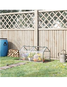 Outsunny Mini Greenhouse Portable Flower Planter, Clear 845-368V04 2