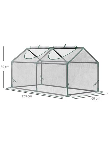 Outsunny Mini Greenhouse Portable Flower Planter, Clear 845-368V04