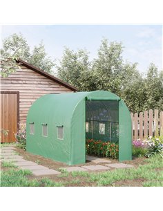 Outsunny 3.5 x 2 x 2 m Polytunnel Greenhouse, Green 845-014 2
