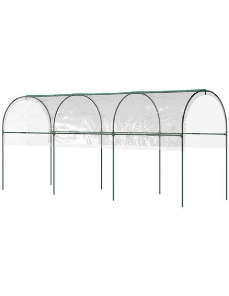 Outsunny Tunnel Tomato Greenhouse with 4 Hoops and Top Tap, Pointed Bottom and Guy Ropes, Clear 845-820V00TP - pic 38883 | FastDaddyshop