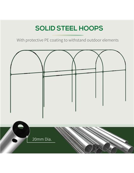 Outsunny Tunnel Tomato Greenhouse with 4 Hoops and Top Tap, Pointed Bottom and Guy Ropes, Clear 845-820V00TP - pic 38887 | FastDaddyshop