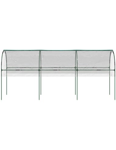 Outsunny Tunnel Tomato Greenhouse with 4 Hoops and Top Tap, Pointed Bottom and Guy Ropes, Clear 845-820V00TP