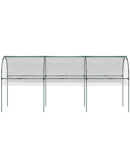 Outsunny Tunnel Tomato Greenhouse with 4 Hoops and Top Tap, Pointed Bottom and Guy Ropes, Clear 845-820V00TP - pic 38889 | FastDaddyshop