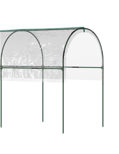 Outsunny Tunnel Tomato Greenhouse with 4 Hoops and Top Tap, Pointed Bottom and Guy Ropes, Clear 845-820V00TP