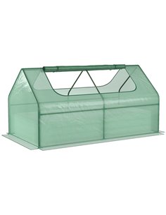 Outsunny Raised Garden Bed with Greenhouse, Green 845-520V01GN