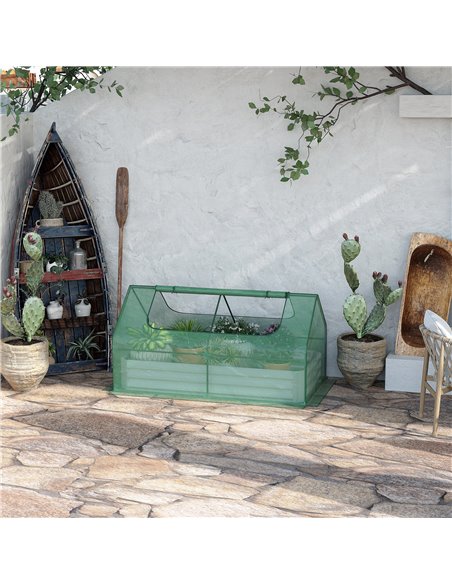 Outsunny Raised Garden Bed with Greenhouse, Green 845-520V01GN - pic 38893 | FastDaddyshop