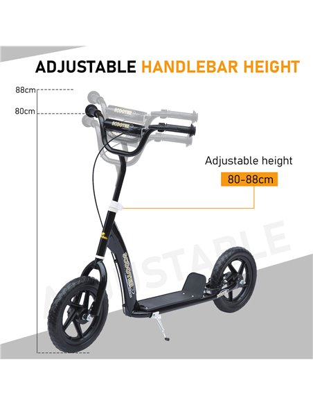 HOMCOM 12" Tyres Scooter-Black - pic 3890 | FastDaddyshop