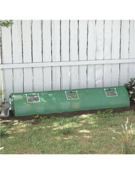 Outsunny 3m Portable Tunnel PE Mini Greenhouse, Green 845-769V01GN - pic 38902 | FastDaddyshop