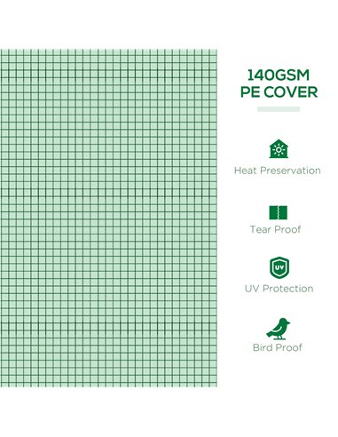 Outsunny 3m Portable Tunnel PE Mini Greenhouse, Green 845-769V01GN