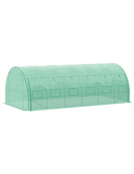 Outsunny Polytunnel Greenhouse Walk-in Grow House Tent, Green 845-612GN - pic 38919 | FastDaddyshop