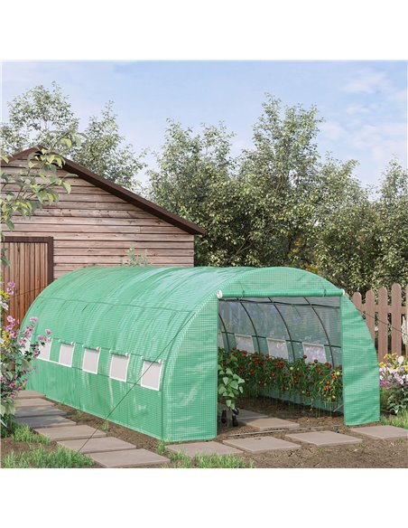 Outsunny Polytunnel Greenhouse Walk-in Grow House Tent, Green 845-612GN - pic 38920 | FastDaddyshop