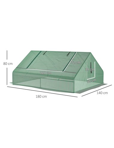 Outsunny Portable Garden Mini Greenhouse, Dark Green 845-153V00DG