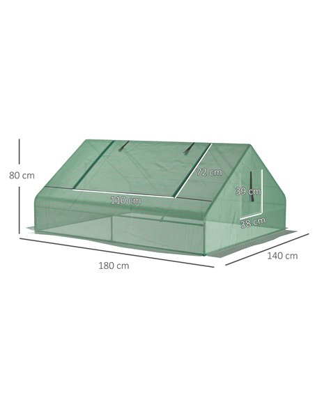Outsunny Portable Garden Mini Greenhouse, Dark Green 845-153V00DG - pic 38930 | FastDaddyshop