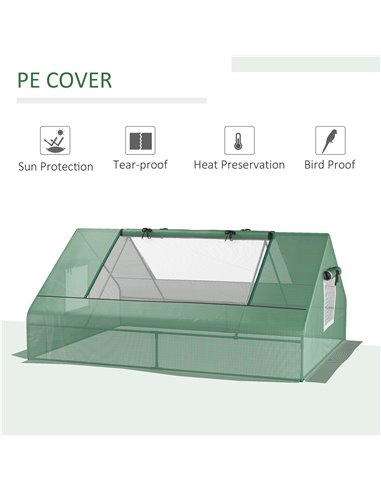 Outsunny Portable Garden Mini Greenhouse, Dark Green 845-153V00DG
