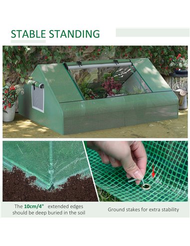 Outsunny Portable Garden Mini Greenhouse, Dark Green 845-153V00DG