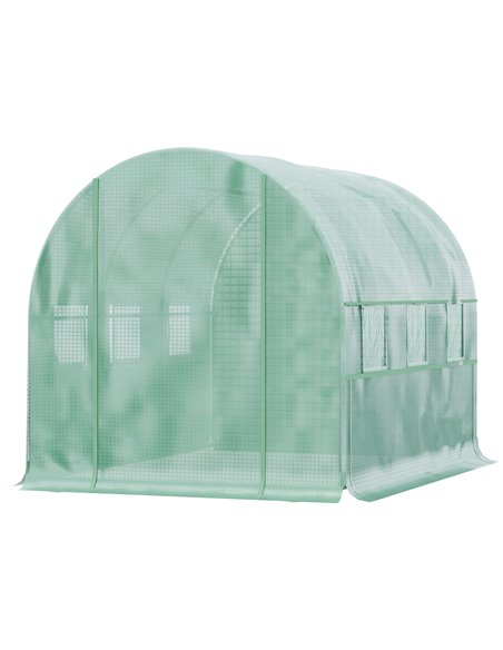 Outsunny Walk In Greenhouse, Garden Polytunnel, Green 845-611GN - pic 38955 | FastDaddyshop