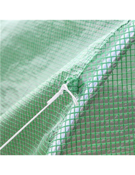 Outsunny Walk In Greenhouse, Garden Polytunnel with PE Cover, Zipped Roll Up Door and 6 Mesh Windows, 3x2x2m, Green 845-611GN - pic 38962 | FastDaddyshop