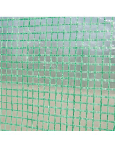 Outsunny Walk In Greenhouse, Garden Polytunnel with PE Cover, Zipped Roll Up Door and 6 Mesh Windows, 3x2x2m, Green 845-611GN