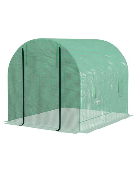 Outsunny 2.5 x 2m Walk-In Polytunnel Greenhouse, Green 845-014V01GN - pic 38973 | FastDaddyshop