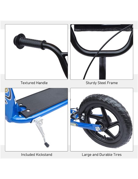 HOMCOM 12" Tyres Scooter-Blue - pic 3898 | FastDaddyshop