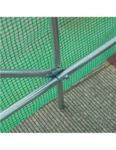 Outsunny 2.5 x 2m Walk-In Polytunnel Greenhouse, with Steel Frame, PE Cover, Roll-Up Door and 4 Windows, Green 845-014V01GN