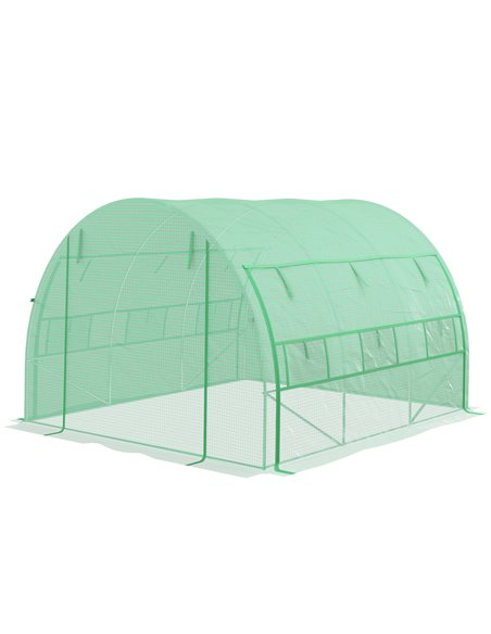 Outsunny Polytunnel Greenhouse Walk-in Grow House Tent, Green 845-612V02GN - pic 38991 | FastDaddyshop