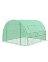 Outsunny Polytunnel Greenhouse Walk-in Grow House Tent, Green 845-612V02GN