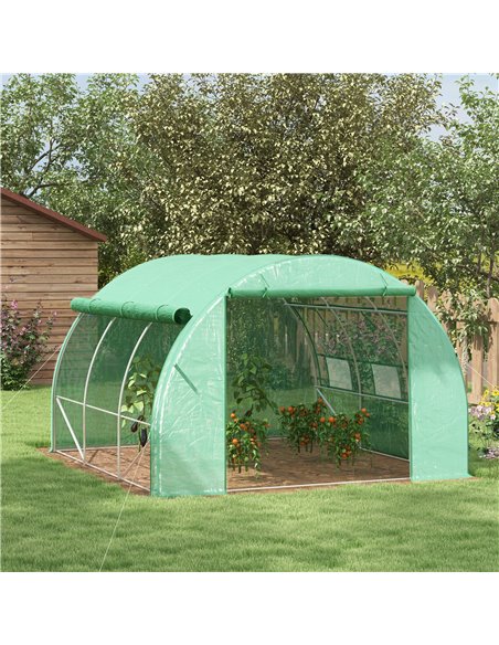 Outsunny Polytunnel Greenhouse Walk-in Grow House Tent, Green 845-612V02GN - pic 38992 | FastDaddyshop