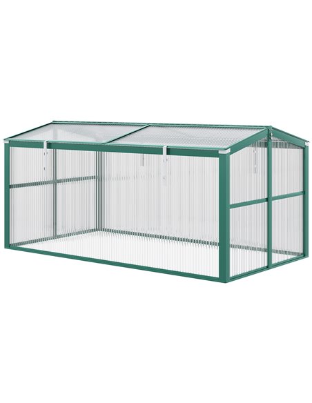 Outsunny Aluminium Polycarbonate Greenhouse, Dark Green 845-084V00GN - pic 39000 | FastDaddyshop