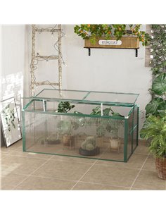 Outsunny Aluminium Polycarbonate Greenhouse, Dark Green 845-084V00GN 2