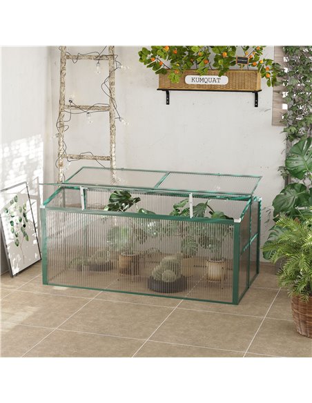 Outsunny Aluminium Polycarbonate Greenhouse, Dark Green 845-084V00GN - pic 39001 | FastDaddyshop