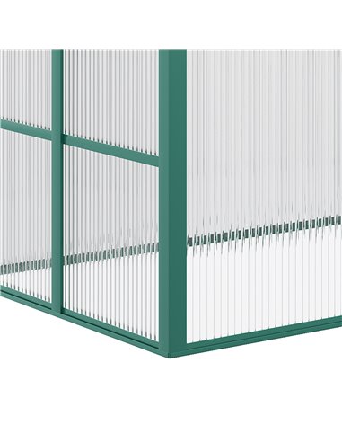 Outsunny Aluminium Polycarbonate Greenhouse Cold Frame Grow House, Openable Top for Flowers and Vegetables, 130x70x61cm 845-084V