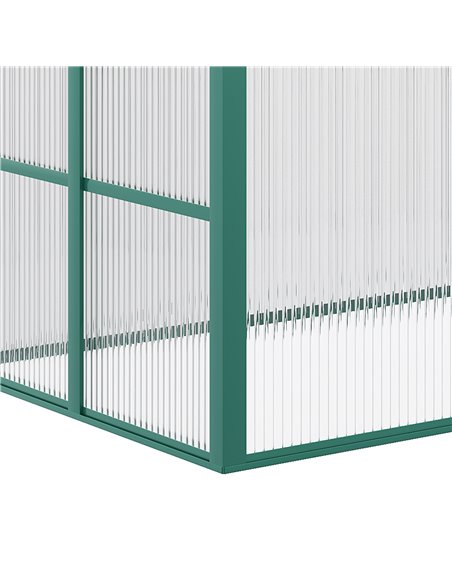 Outsunny Aluminium Polycarbonate Greenhouse Cold Frame Grow House, Openable Top for Flowers and Vegetables, 130x70x61cm 845-084V - pic 39007 | FastDaddyshop