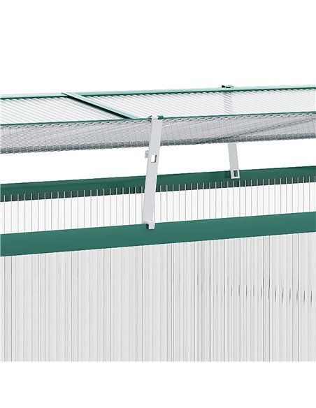Outsunny Aluminium Polycarbonate Greenhouse Cold Frame Grow House, Openable Top for Flowers and Vegetables, 130x70x61cm 845-084V - pic 39008 | FastDaddyshop